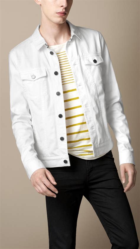 burberry brit white denim jacket|Burberry Brit jacket women.